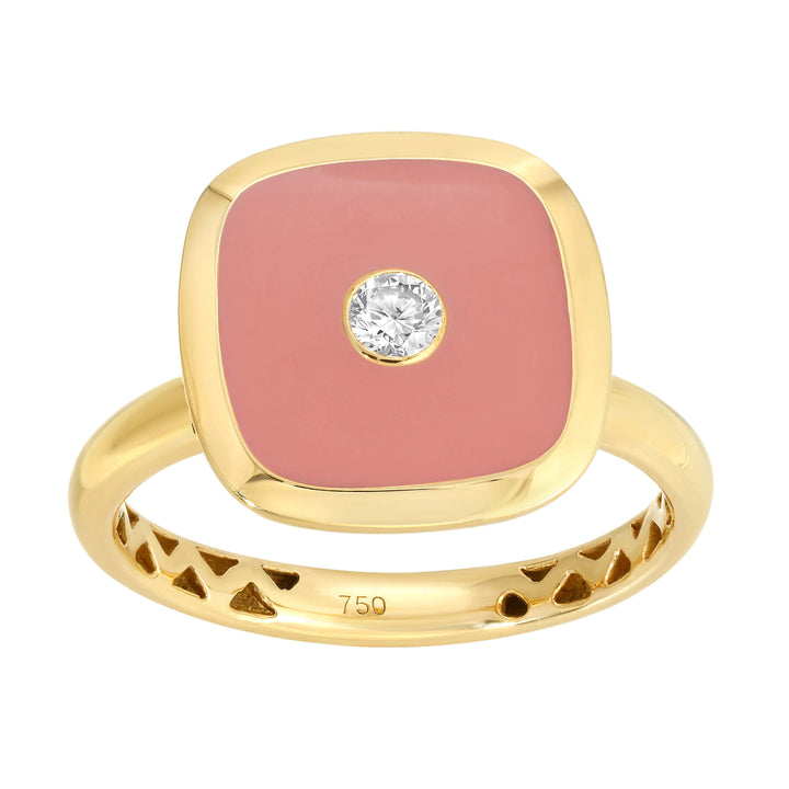 Pink Enamel Ring
