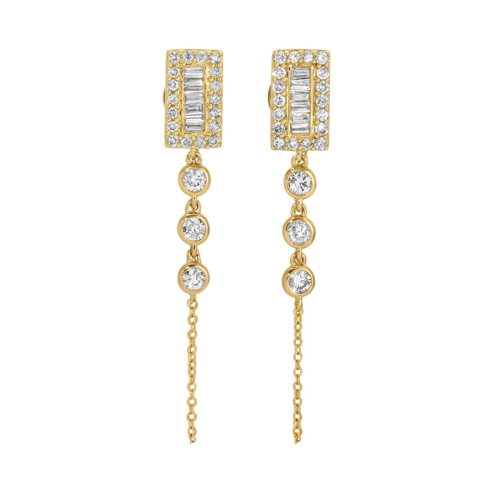 Diamond Rectangle Earrings