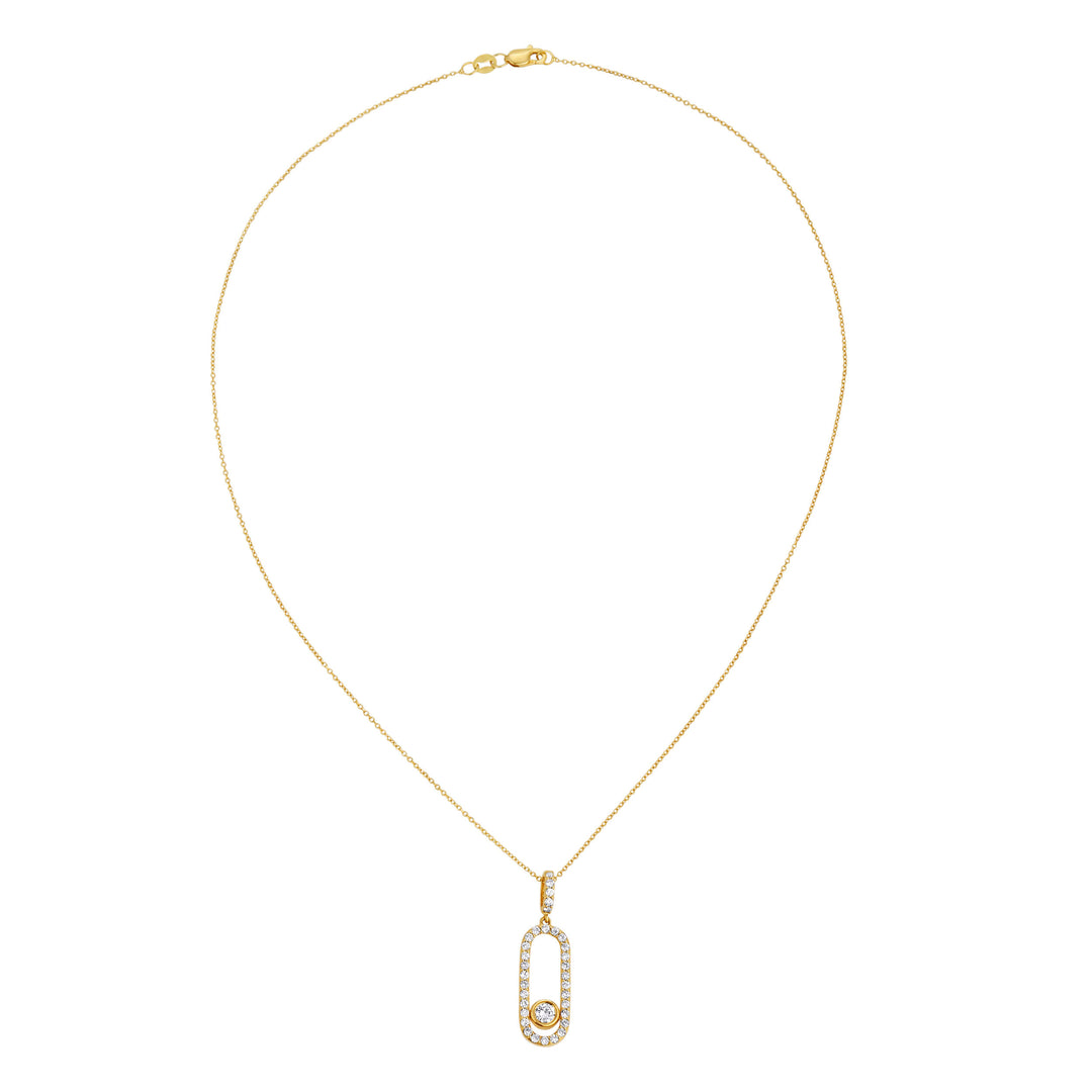 Oval Diamond Necklace