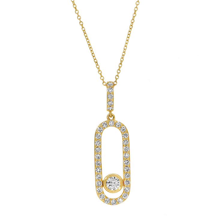 Oval Diamond Necklace