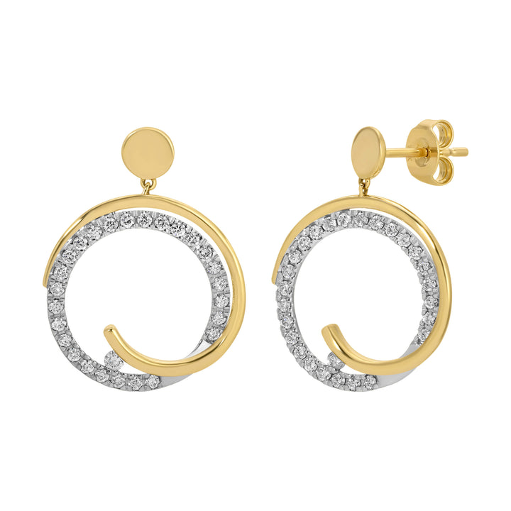 Diamond Circle Earrings