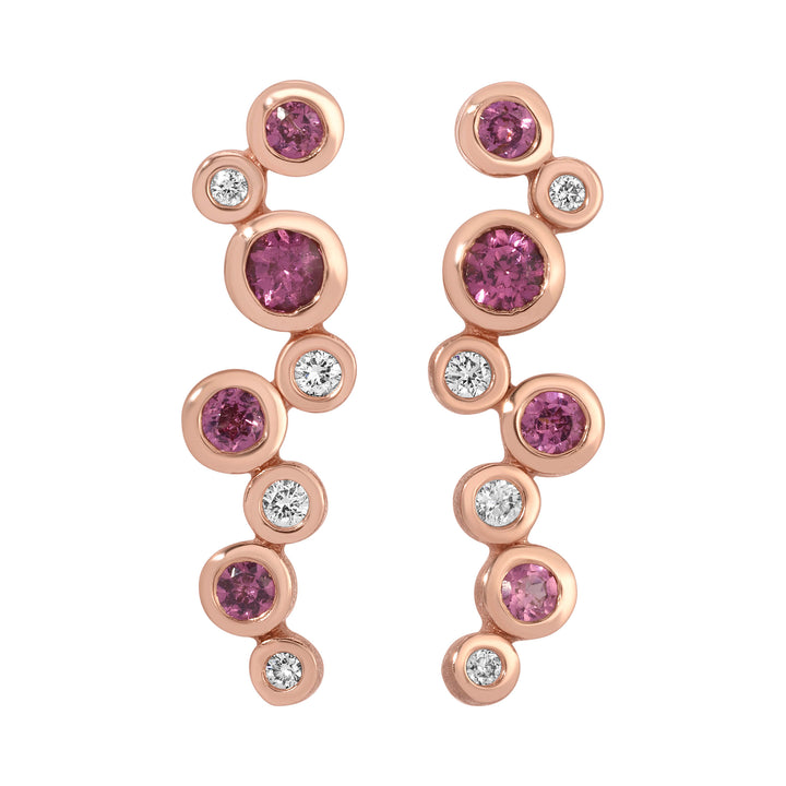 Scattered Garnet Earrings