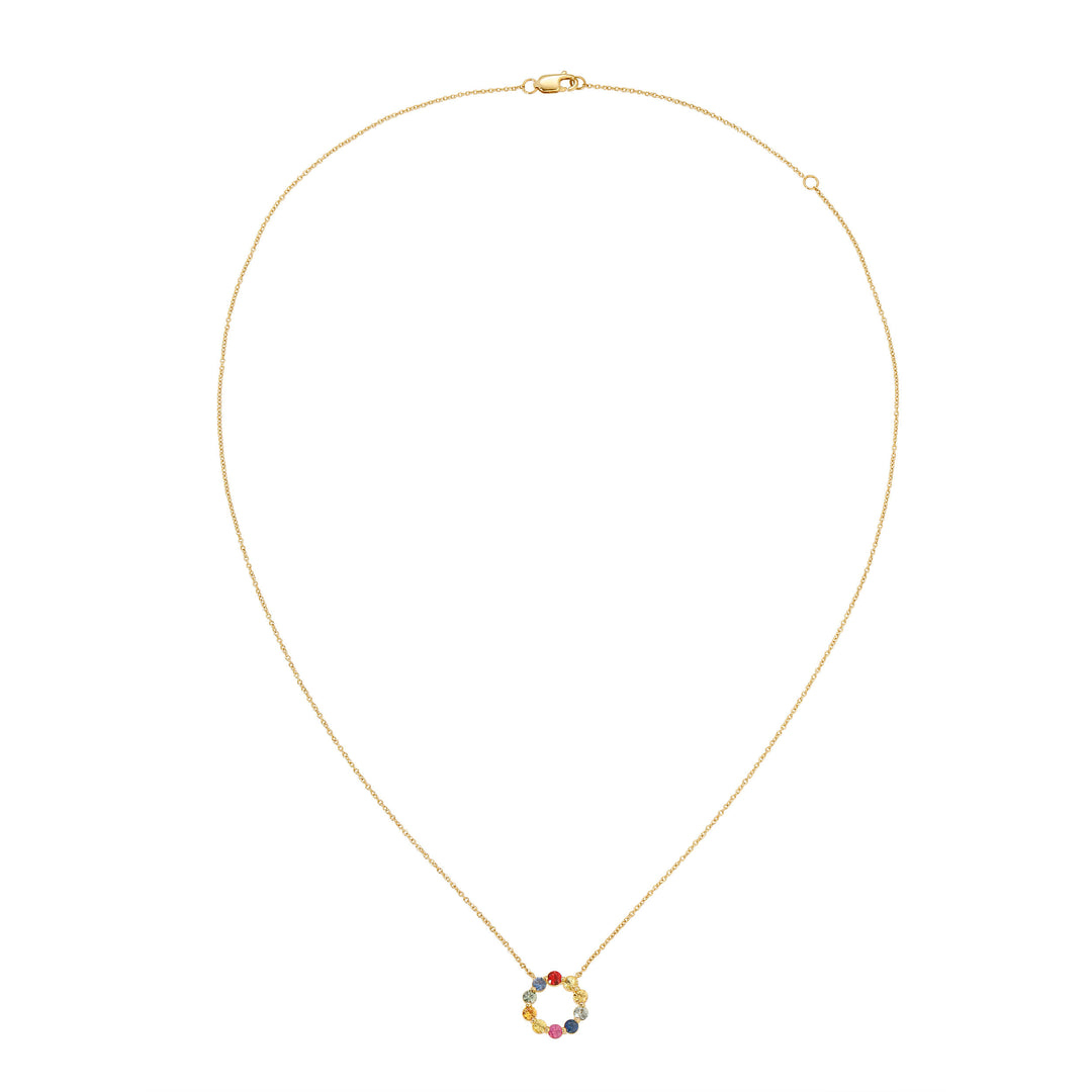 Rainbow Circle Necklace
