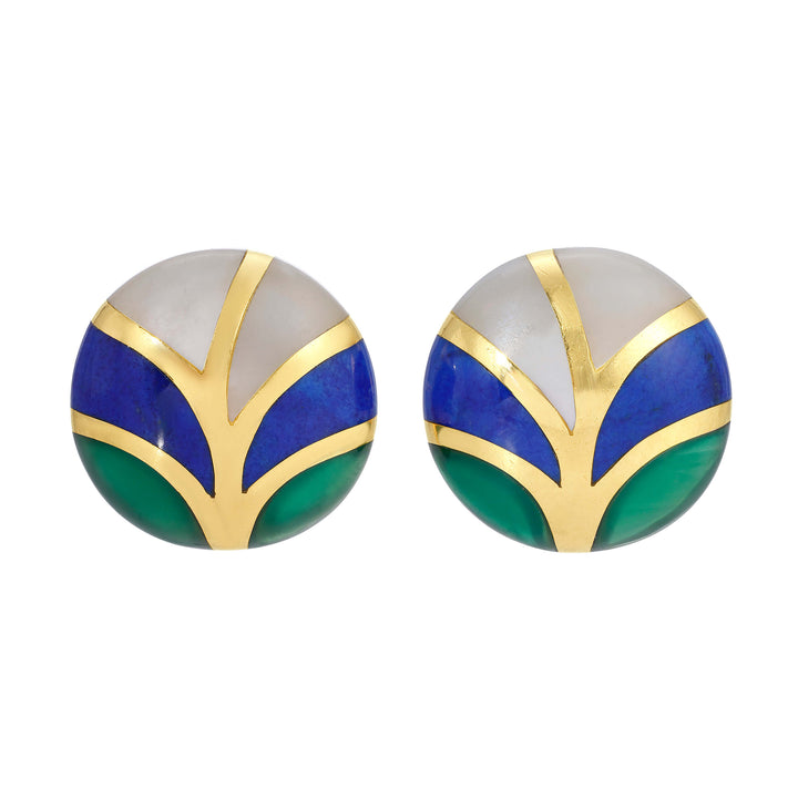 Palm Enamel Earrings