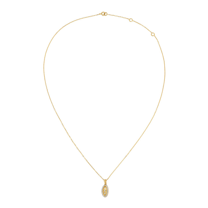 Oval Gold and Diamond Necklace