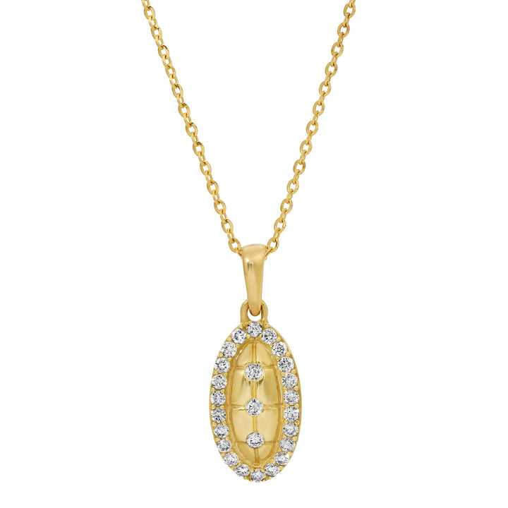 Oval Gold and Diamond Necklace