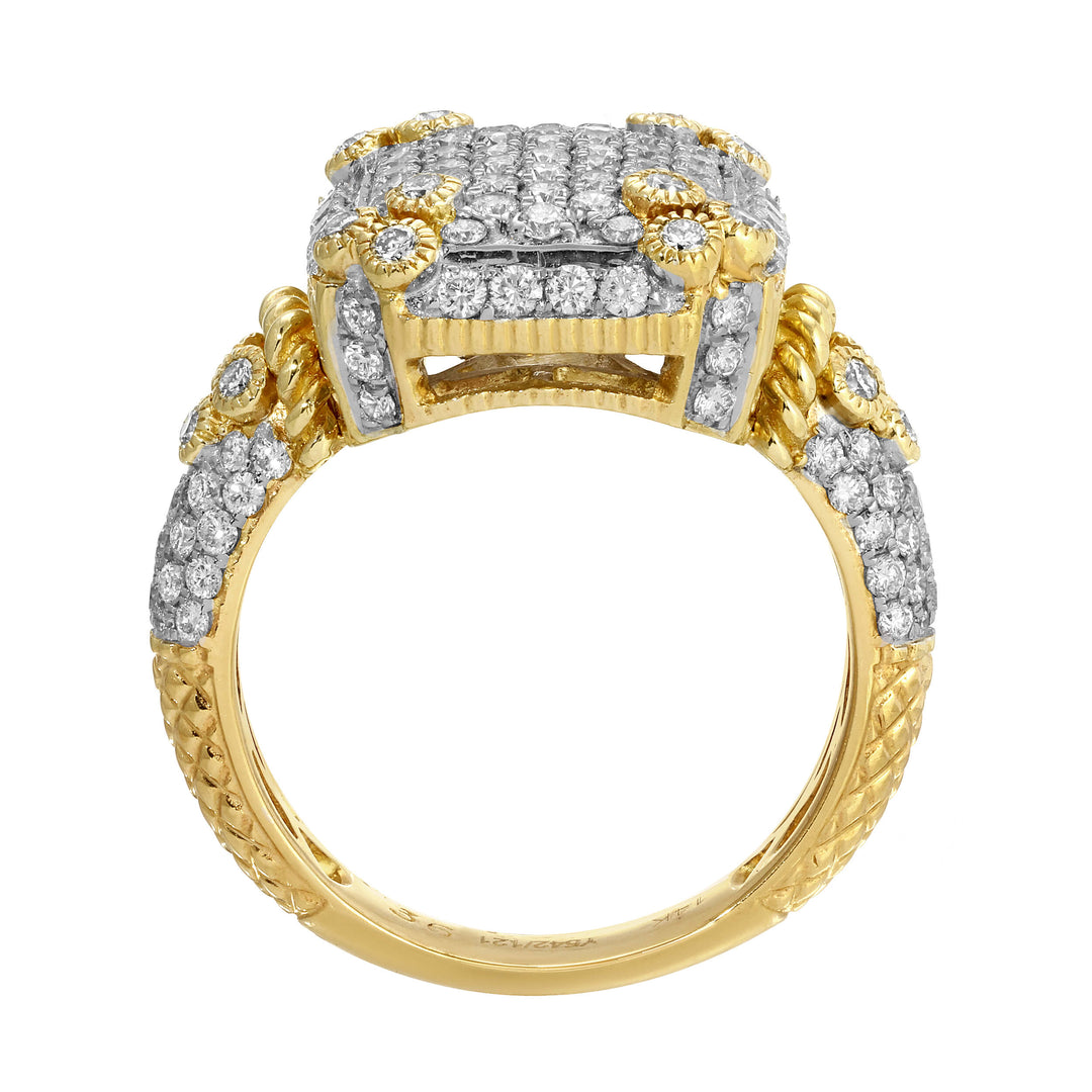 Bold Cluster Diamond Ring