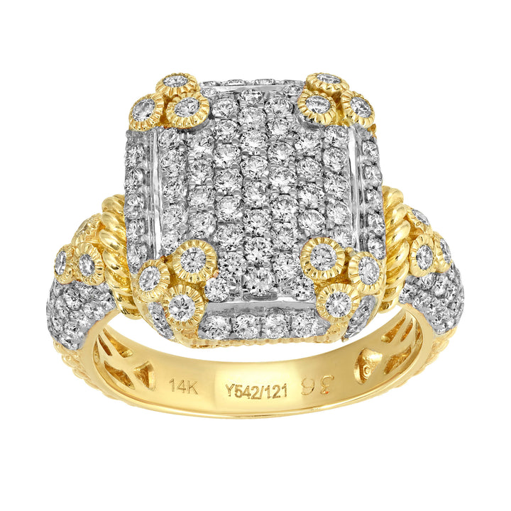 Bold Cluster Diamond Ring