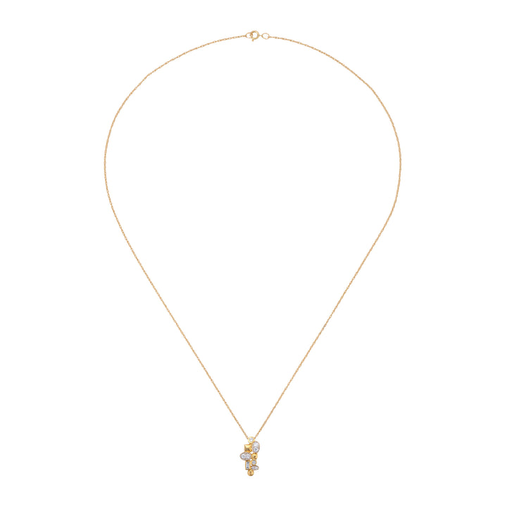 Multi Shape Diamond Cluster Necklace