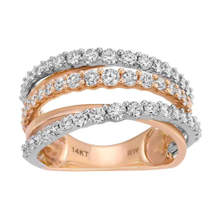 Crossover Diamond Ring