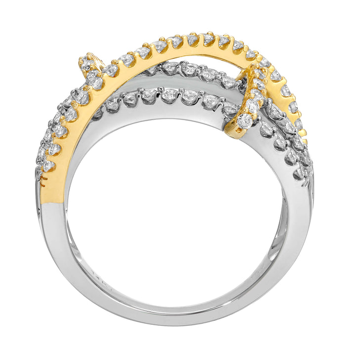 Crossover Gold and Diamond Ring