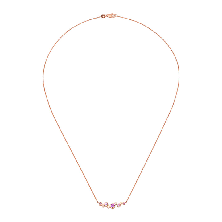 Scattered Garnet and Diamond Necklace