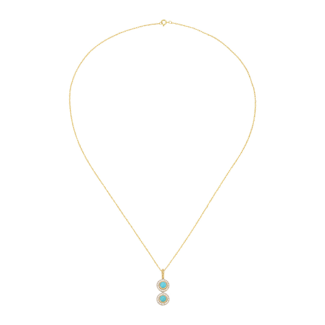Turquoise and Diamond Necklace