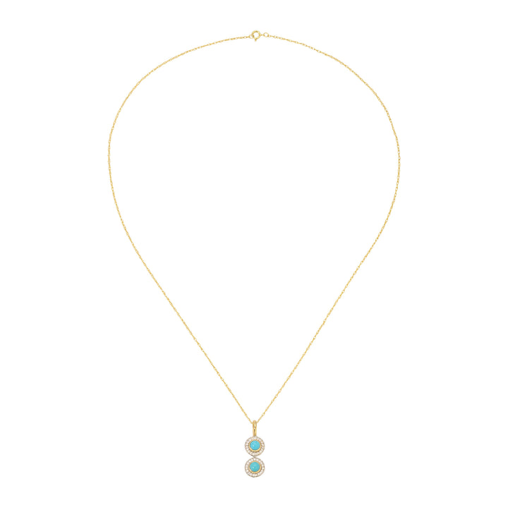Turquoise and Diamond Necklace