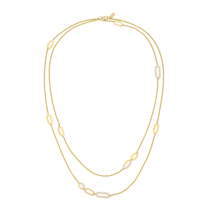 Double Strand Diamond Necklace