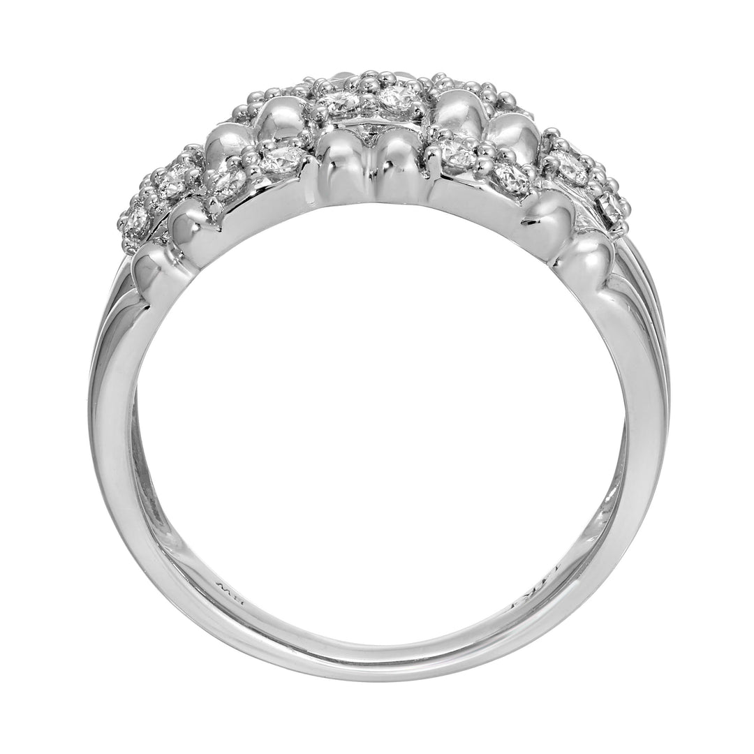 Triple Row Diamond Ring