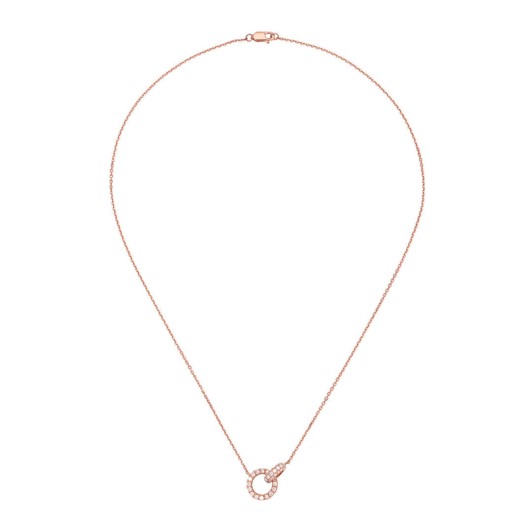 Interlinking Diamond Circle Necklace