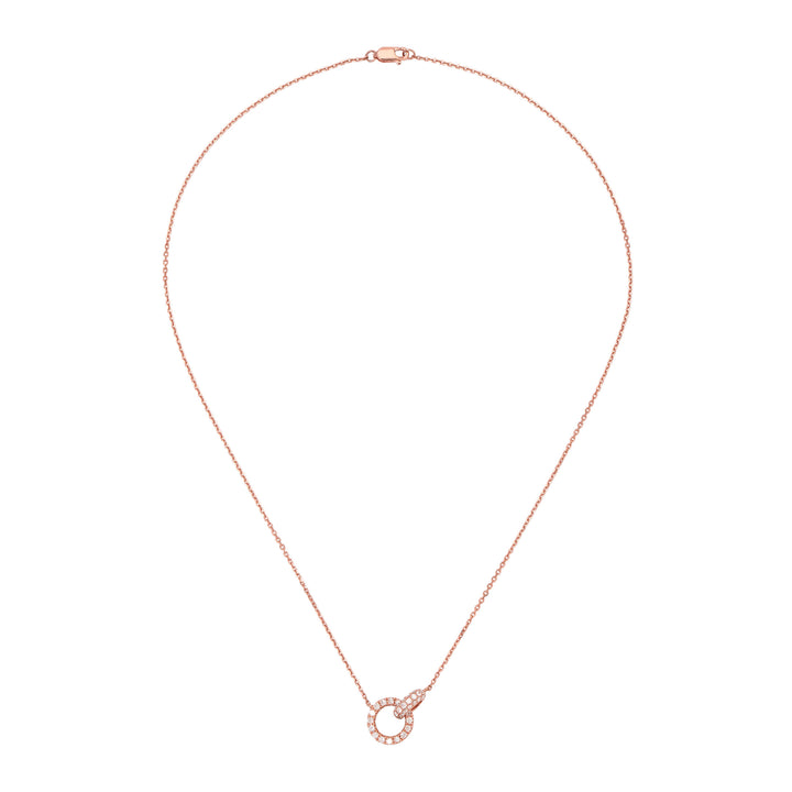 Interlinking Diamond Circle Necklace