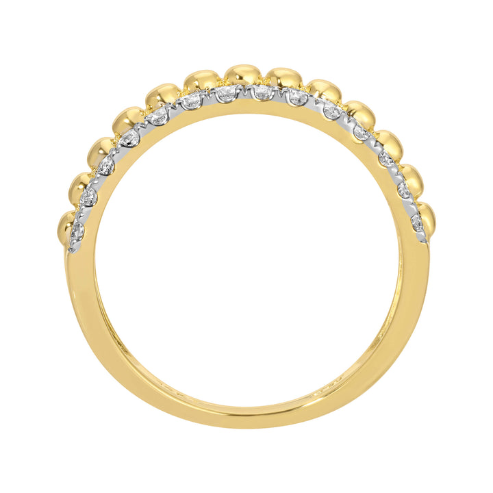 Diamond and Gold Ball Ring