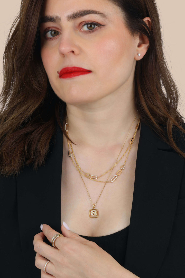 Double Strand Diamond Necklace