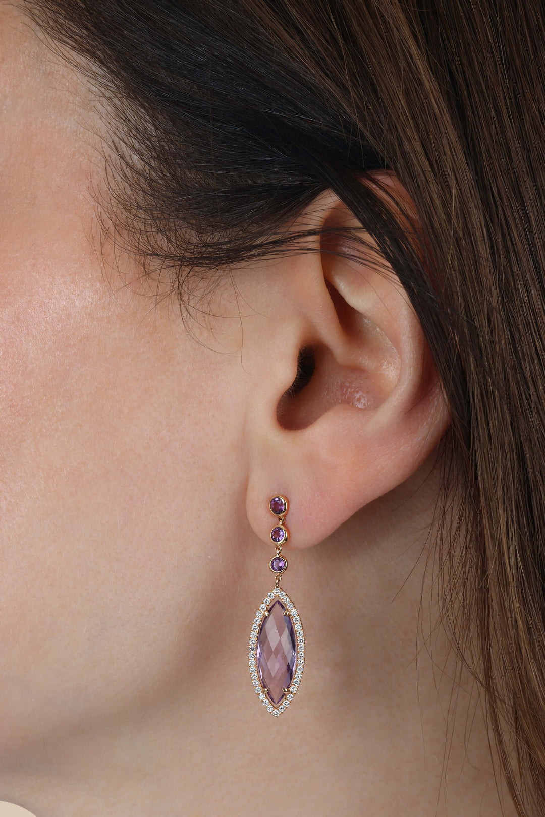 Casato Amethyst Drop Earrings