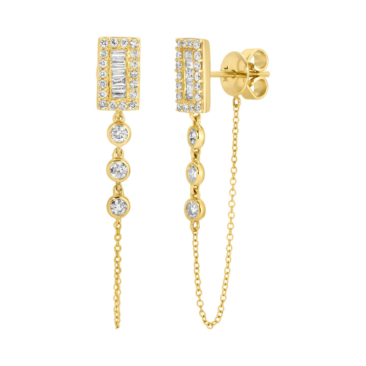 Diamond Rectangle Earrings