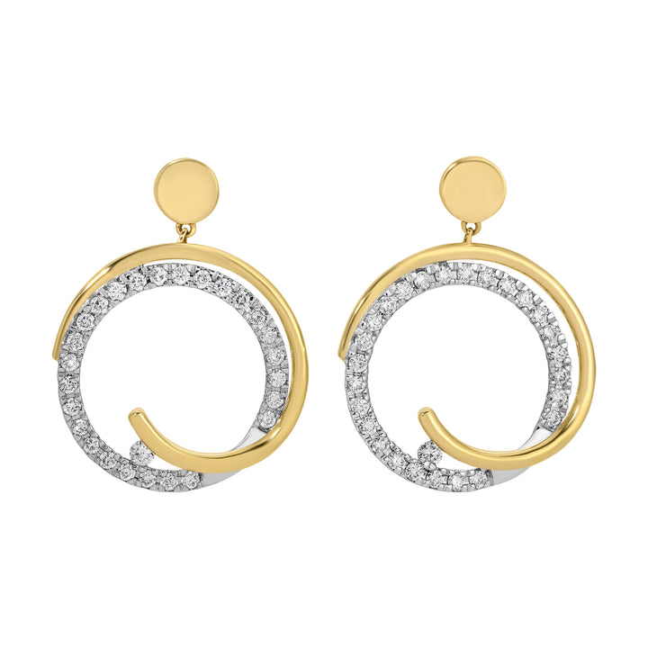 Diamond Circle Earrings