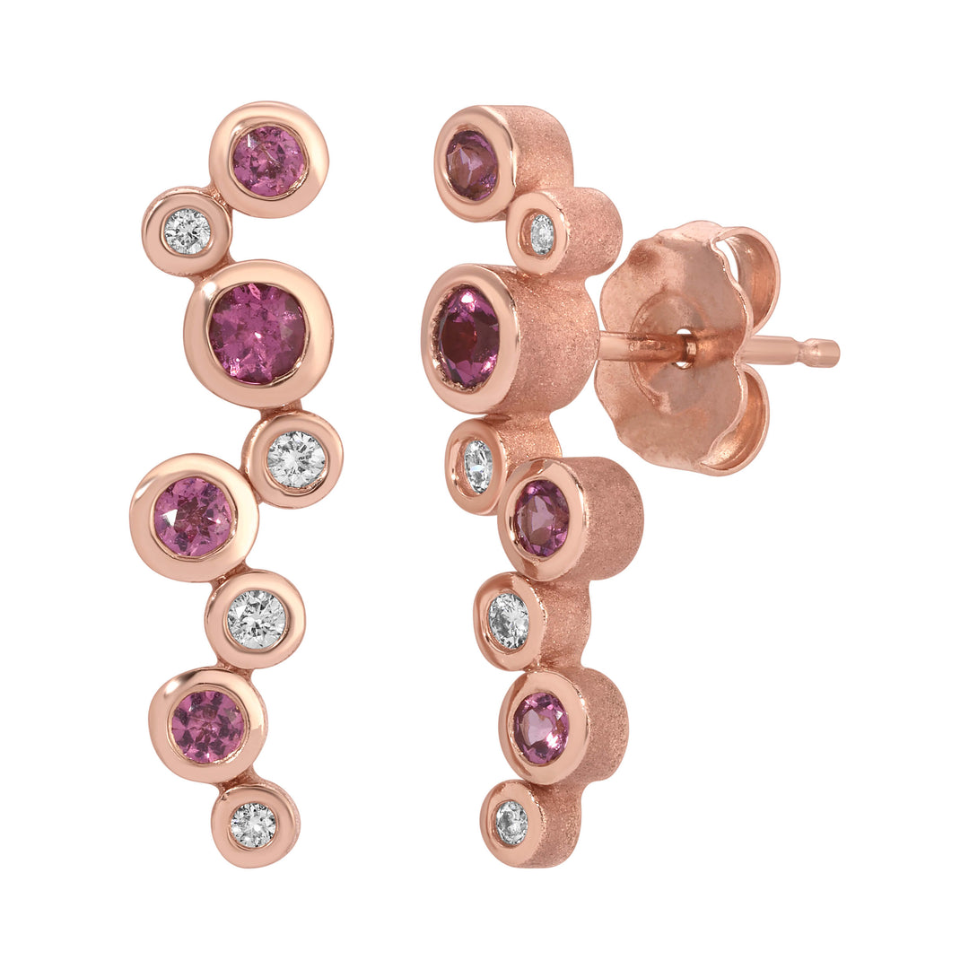 Scattered Garnet Earrings