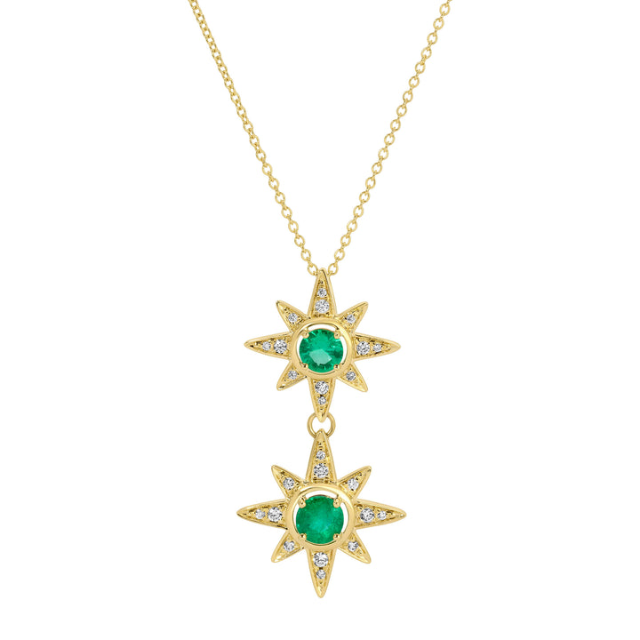 Star Emerald and Diamond Necklace