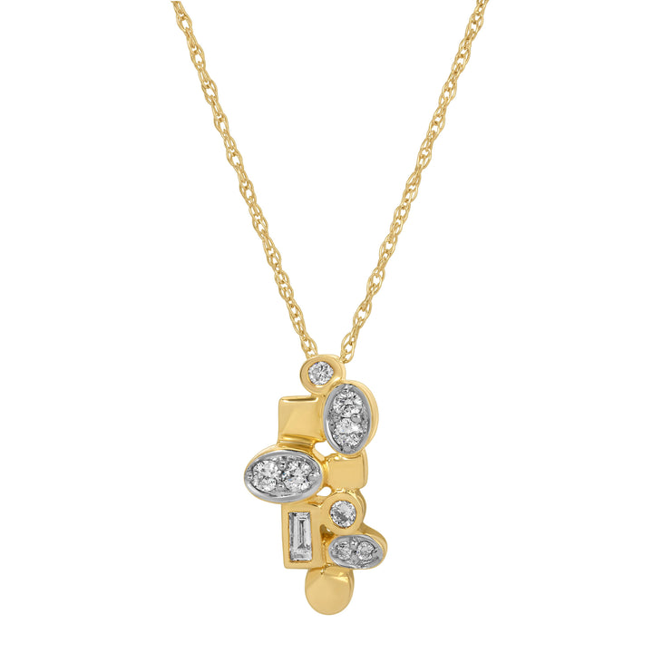Multi Shape Diamond Cluster Necklace