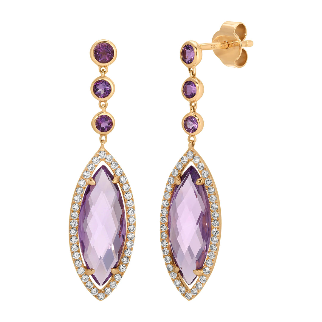 Casato Amethyst Drop Earrings